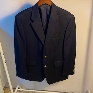 Ralph Lauren Navy 2 Button Blazer, wool, 40R